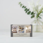 Ihre Fotos präsentieren Räume Designer Visitenkarte (Stehend Vorderseite)