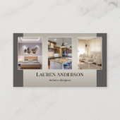 Ihre Fotos präsentieren Räume Designer Visitenkarte (Vorderseite)