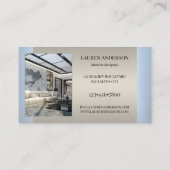 Ihre Fotos präsentieren Räume Designer Visitenkarte (Rückseite)