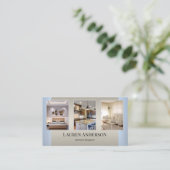 Ihre Fotos präsentieren Räume Designer Visitenkarte (Stehend Vorderseite)