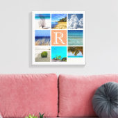 Ihre Fotos sammeln Vorlage mit Monogramm Leinwanddruck (Insitu (Wohnzimmer))
