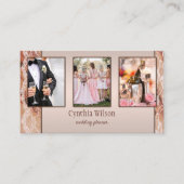 Ihre Fotos Schokolade Spitzen Hochzeitsplaner Visitenkarte (Vorderseite)