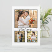 Ihre Fotos Script Wedding danke Karte (Stehend Vorderseite)