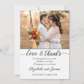Ihre Fotos Script Wedding danke Karte (Rückseite)