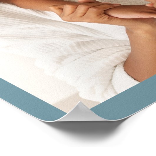 IHRE Fotos, Text & Farbe Poster (Ecke)