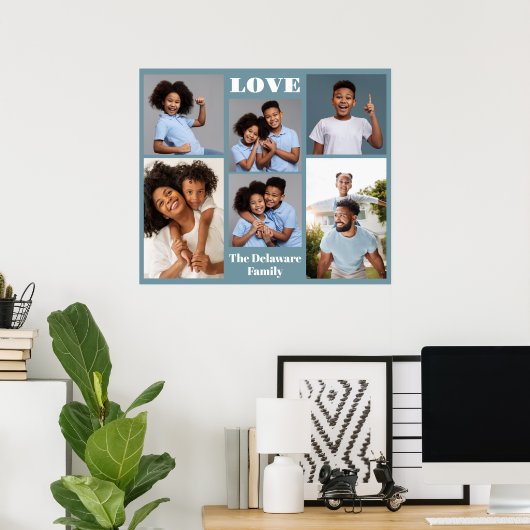 IHRE Fotos, Text & Farbe Poster (Heimbüro)