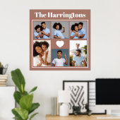 IHRE Fotos, Text & Farbe Poster (Heimbüro)