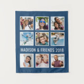 IHRE FOTOS, TEXT & FARBEN-Bänder Wandteppich (Vorderseite)