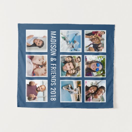 IHRE FOTOS, TEXT & FARBEN-Bänder Wandteppich (Vorderseite (Horizontal))