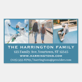 IHRE Fotos, Text- und Farbaufkleber Rechteckiger Aufkleber