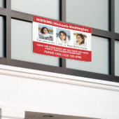 IHRE Fotos & Text "VERMISSTE PERSON" Banner (Äußeres Gebäude)