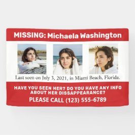 IHRE Fotos & Text "VERMISSTE PERSON" Banner