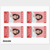 IHRE Fotos & Text "VERMISSTE PERSON" Rechteckiger Aufkleber (Blatt)