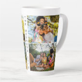 IHRE Fotos & Texte, benutzerdefinierte Latte-Tasse Milchtasse (Rechte Ecke)