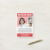 IHRE Fotos & Texte "VERMISST" Post-it Klebezettel (Auf Schreibtisch)