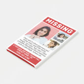 IHRE Fotos & Texte "VERMISST" Post-it Klebezettel (angewinkelt)