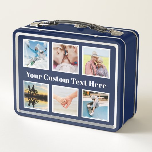 IHRE Fotos & Textformate-Kisten Metall Lunch Box (Rückseite)