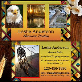 Ihre Fotos Tribal Shamanic Healing Business Card Visitenkarte