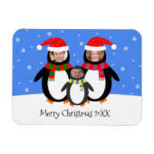 Ihre Fotos Winterpinguine Weihnachten Magnet (Horizontal)