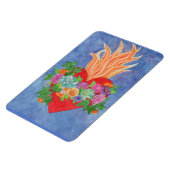 IHRE FOTOVORLAGE ODER Brennen Herz & Blume Magnet (Linke Seite)