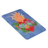 IHRE FOTOVORLAGE ODER Brennen Herz & Blume Magnet (Rechte Seite)