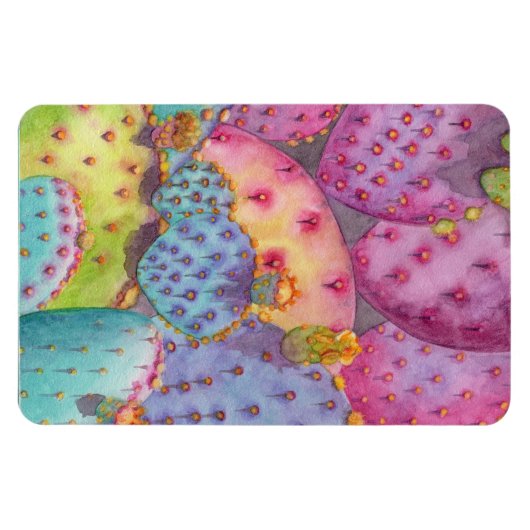 IHRE FOTOVORLAGE ODER IHRE farbenfrohe Wüstenkaktu Magnet (Horizontal)