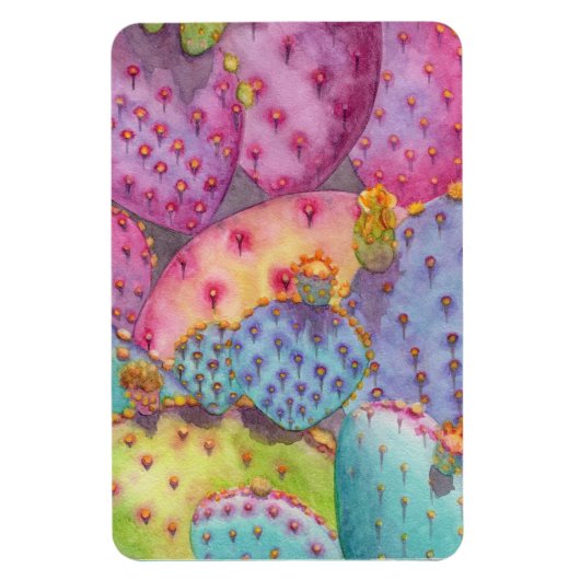 IHRE FOTOVORLAGE ODER IHRE farbenfrohe Wüstenkaktu Magnet (Vertikal)