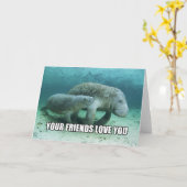 "Ihre Freund-Liebe Sie" beruhigende Manatis-Karte Karte (Gelbe Blume)