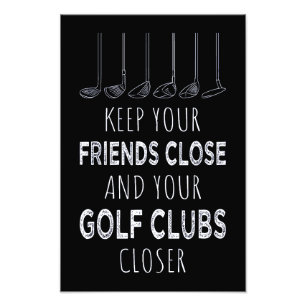 Ihre Freunde Nah und Ihre Golfklubs Naher behalten Fotodruck
