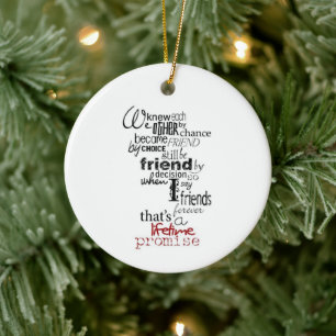**IHRE FREUNDSCHAFT BEDEUTET MIR** CHRISTMAS ORNAM KERAMIK ORNAMENT