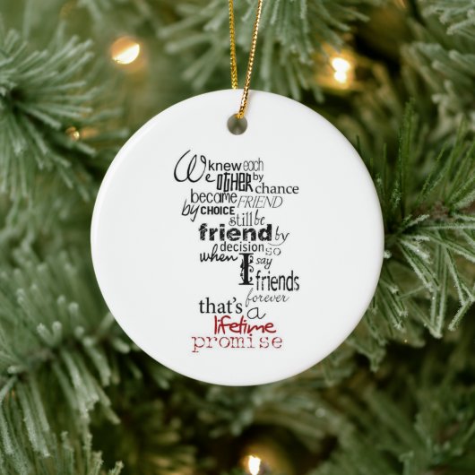 **IHRE FREUNDSCHAFT BEDEUTET MIR** CHRISTMAS ORNAM KERAMIK ORNAMENT (Baum)