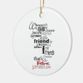 **IHRE FREUNDSCHAFT BEDEUTET MIR** CHRISTMAS ORNAM KERAMIK ORNAMENT (Links)