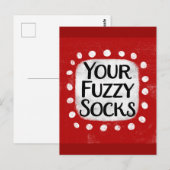 Ihre Fuzzy Socks Postkarte (Vorne/Hinten)