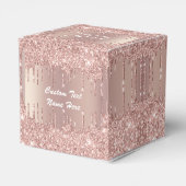 Ihre Gastgeschenk Hochzeit Box Rose Gold Glitzer T Geschenkschachtel (Rückseite)