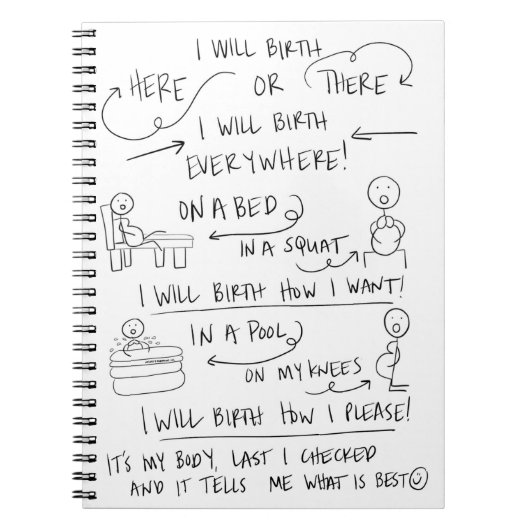 Ihre Geburt Ihr Weisen-gewundenes Notizbuch Notizblock (Vorderseite)