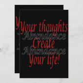 Ihre Gedanken kreieren Ihr Leben (Vorne/Hinten)