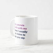 Ihre Geheimnisse Kaffeetasse (Vorderseite Links)