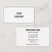 Ihre Geschäftsadresse Einfach Personalisiert Visitenkarte (Vorne/Hinten)