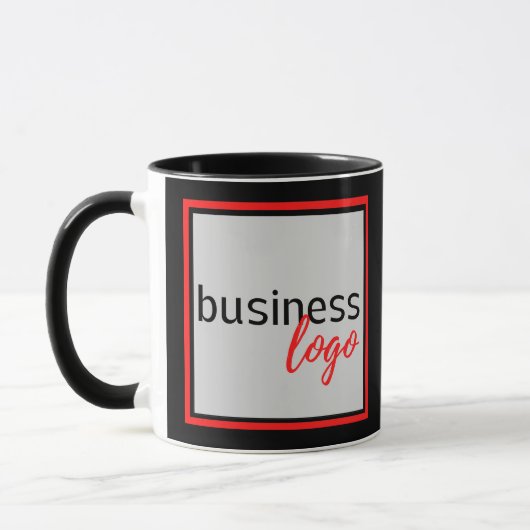 IHRE GESCHÄFTSBRANDLOGO SLOGAN BLACK COFFEE-TASSE TASSE (Links)