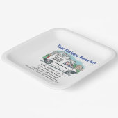 Ihre Geschäftsdaten am Platz Pappteller (Gewinkelt)