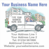 Ihre Geschäftsdetails zu einem Aufkleber (Vorderseite)