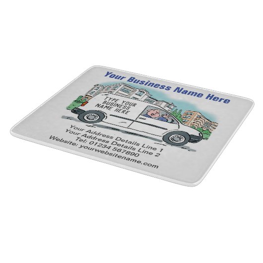 Ihre Geschäftsdetails zu einem Schneidebrett (Ecke)