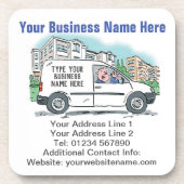 Ihre Geschäftsdetails zu Getränkeuntersetzer (Vorderseite)