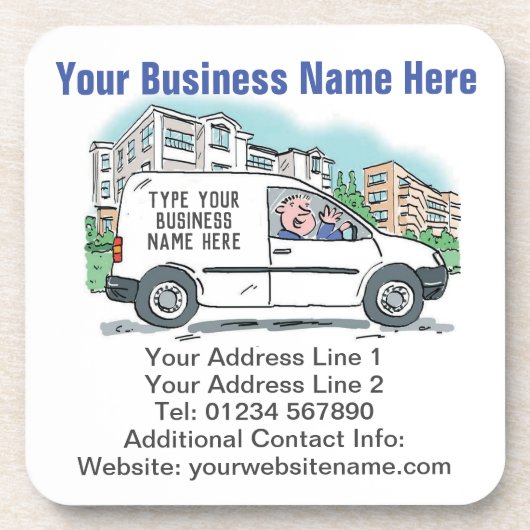 Ihre Geschäftsdetails zu Getränkeuntersetzer (Vorderseite)