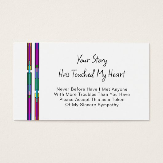 Ihre Geschichte hat meine Herzsympathiekarte berüh (Vorderseite)