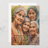 "Ihre Geschichte: Internationale Frauentagskarte Feiertagskarte (Vorne/Hinten)