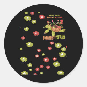 Ihre Geschwindigkeit geht nicht vorwärts ist vorwä Runder Aufkleber