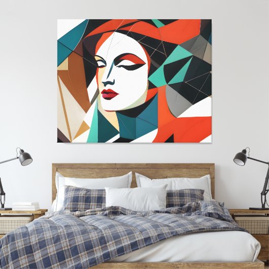 Ihre glänzenden Fragmente Leinwanddruck (Insitu (Schlafzimmer))