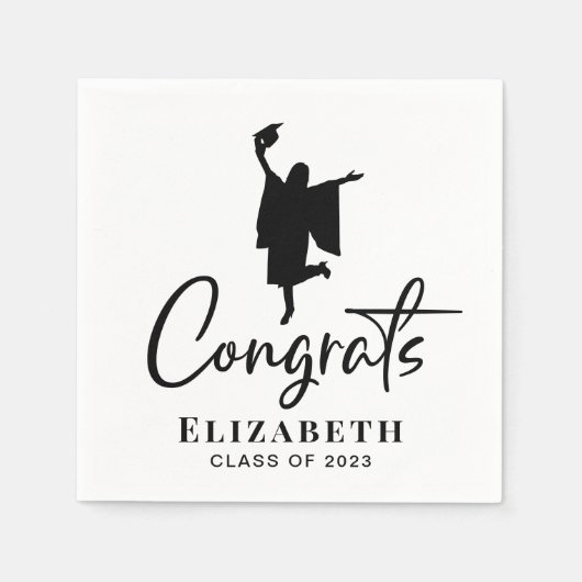 Ihre Glückwunsch der Graduiertenparty Serviette (Vorderseite)