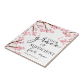 Ihre Gnade ist ausreichend Bibelkirschblüten Fliese (Seite)